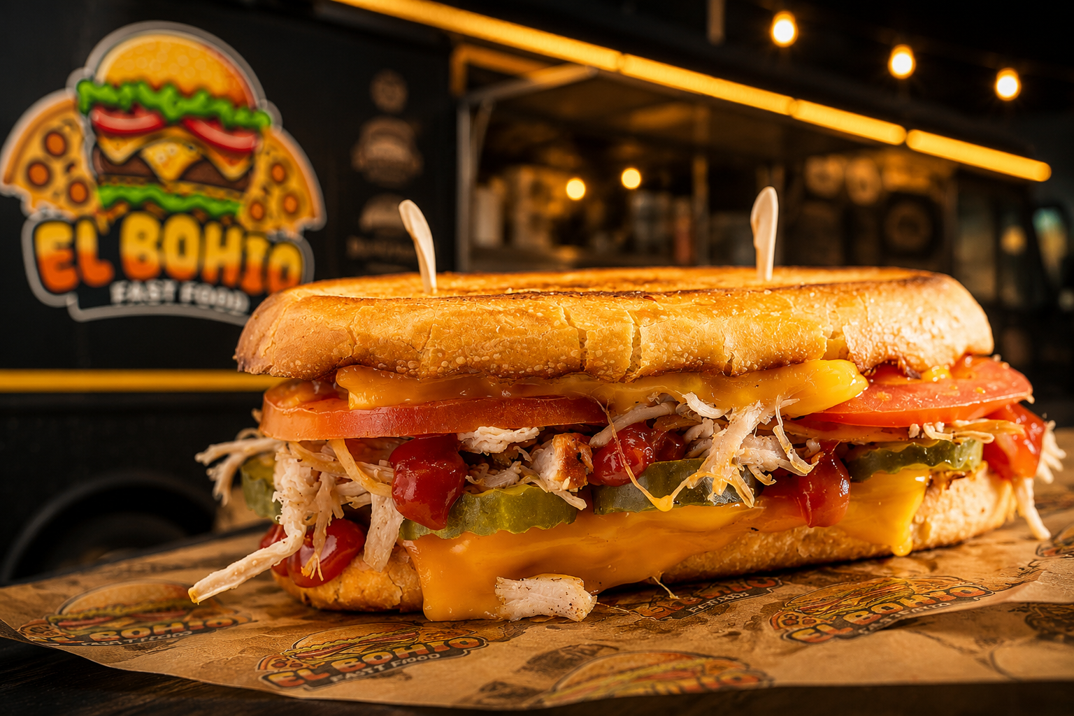 Sándwich de Pollo con Queso